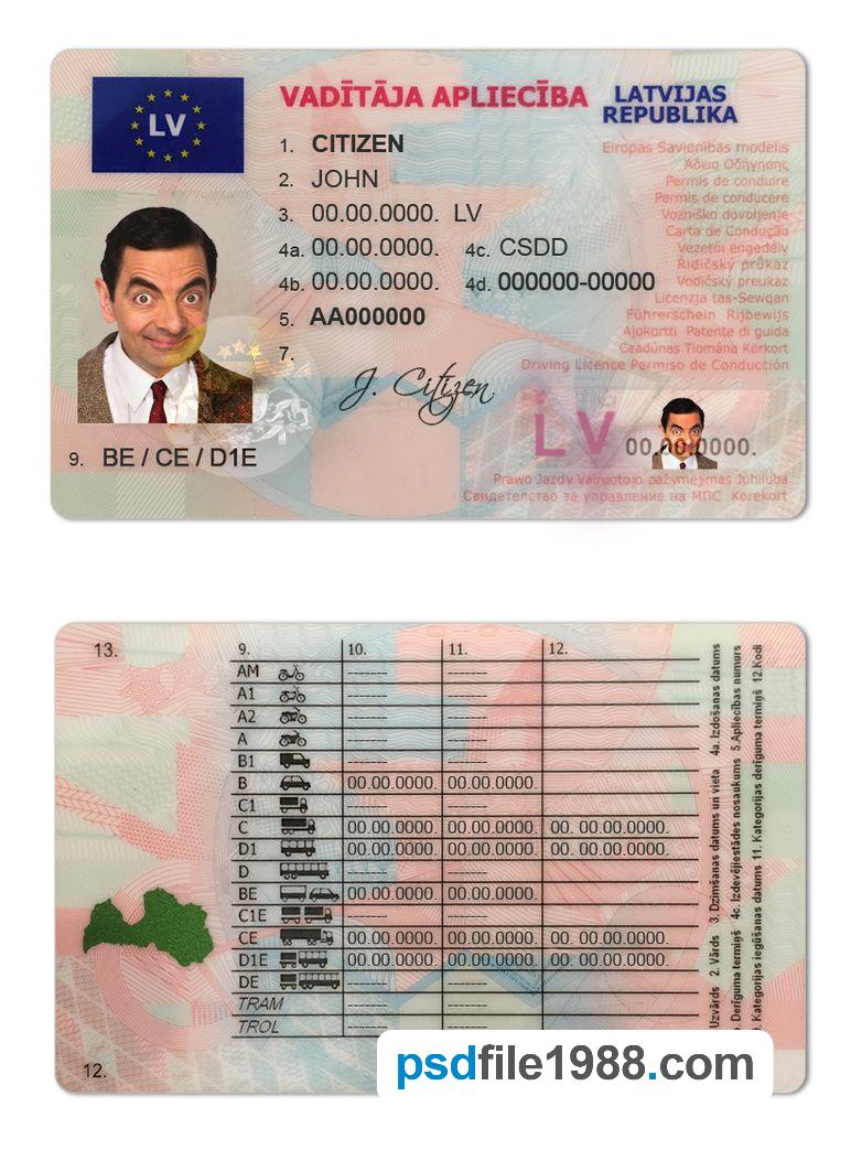 Latvia Driving License